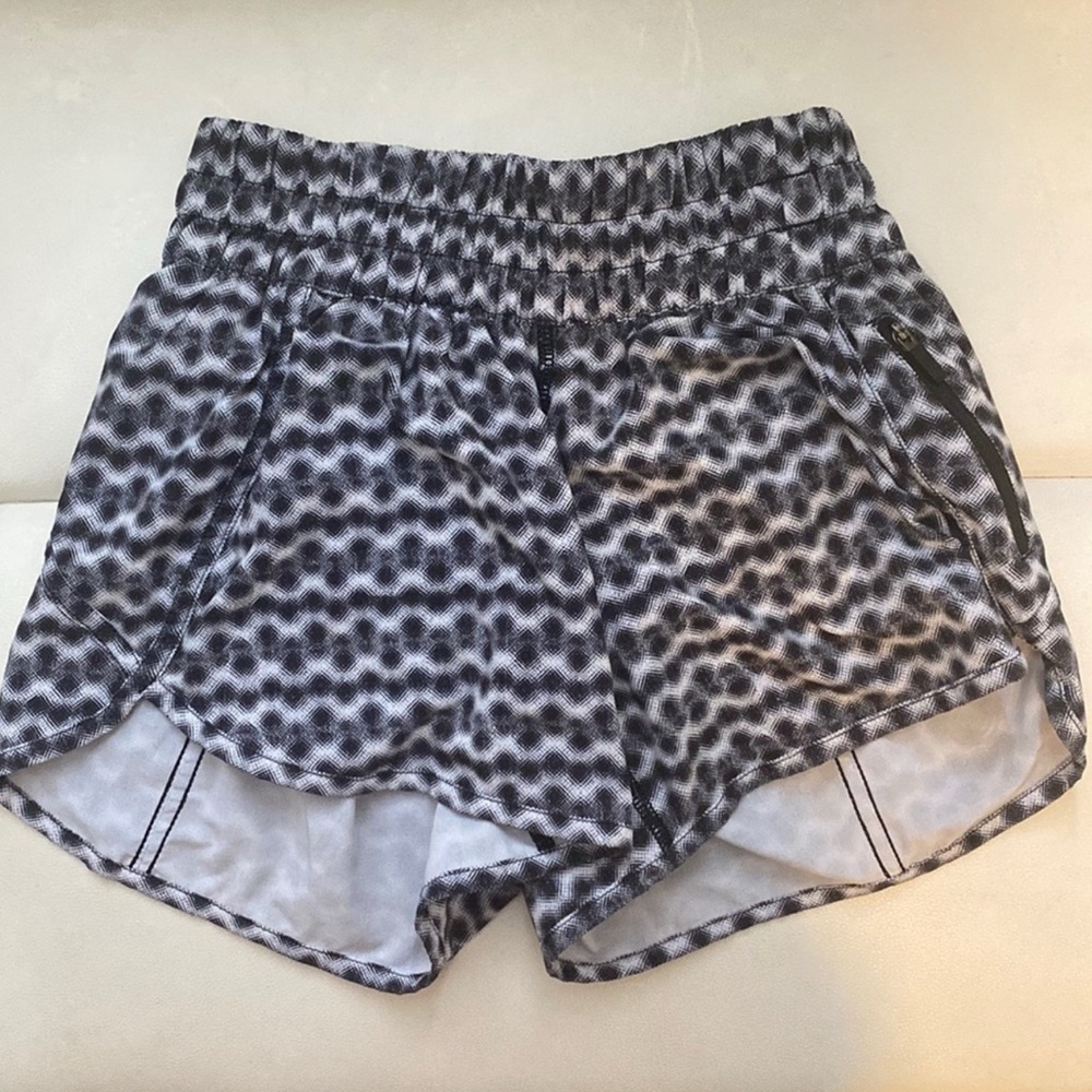 Lululemon Athletica Black and White Athletic Shorts